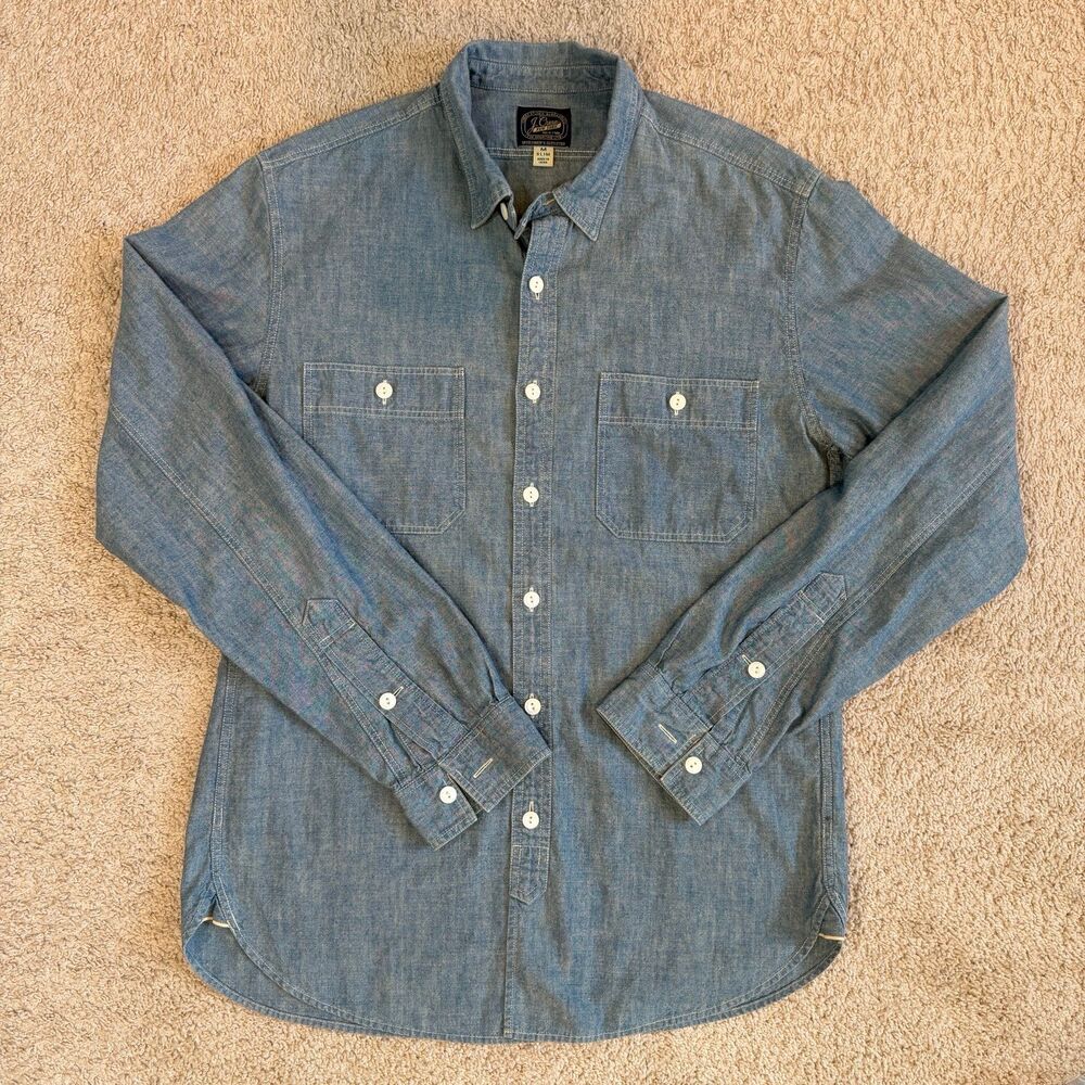 J.Crew Chambray Button-Front Shirt Men's Size Medium